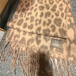 PINK Victoria's Secret Tan Leopard Scarf